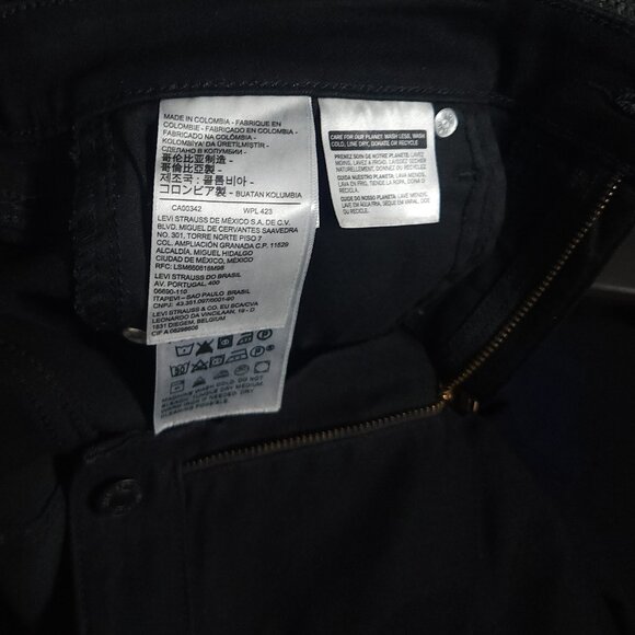 Levi's Women's Jeans‎ Black Denim Mid-Rise Skinny Size 8 - Picture 4 of 7